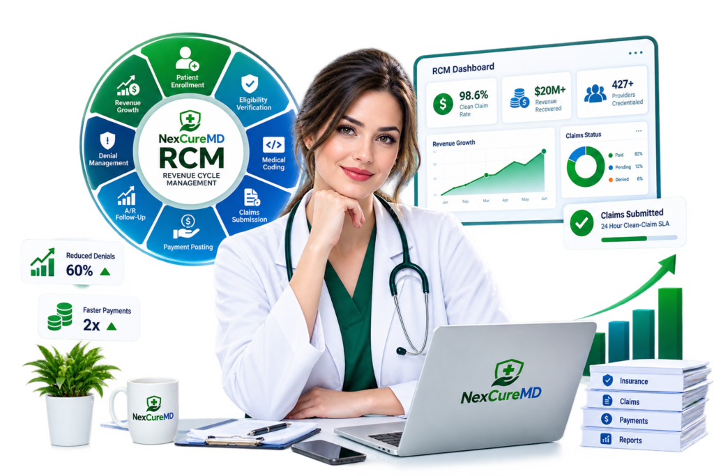 Revenue cycle management services for healthcare practices